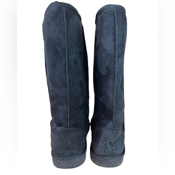 Dawgs black faux micro suede shaft 9” slight heel size 7 - Picture 5 of 6